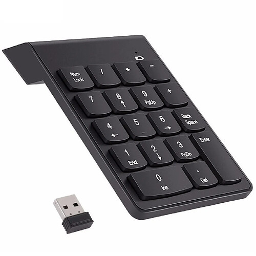 Shot Pave Numerique Sans Fil pour ACER PC Clavier USB Chiffres 18 touches Pile (NOIR)