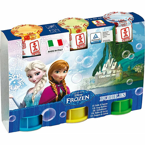 Set de tubes pour bulles de savon Frozen 3 Pièces 60 ml