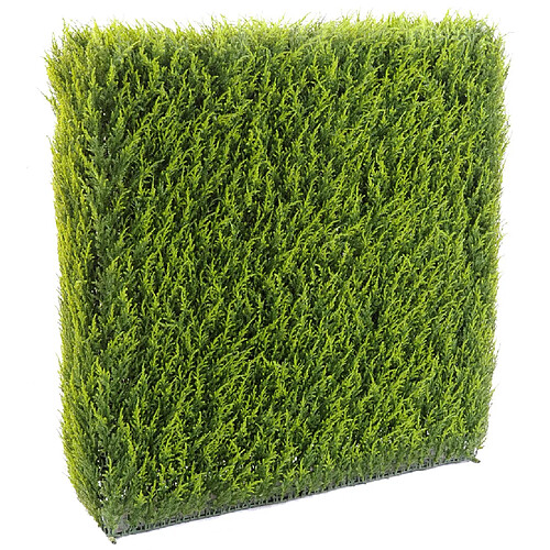 Pegane HAIE artificielle haute gamme Spécial extérieur / Cyprès artificiel Juniperus vert - Dim : 105 x 23 x 100 cm