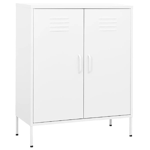 vidaXL Armoire de rangement Blanc 80x35x101,5 cm Acier