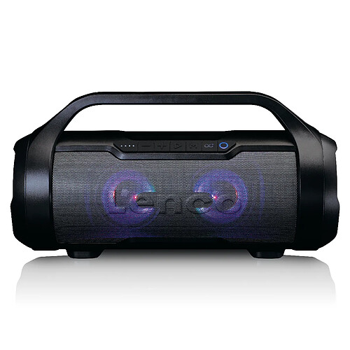 Lenco Enceinte Bluetooth® étanche avec radio FM, lecteur USB/SD et effets lumineux SPR-070BK Noir