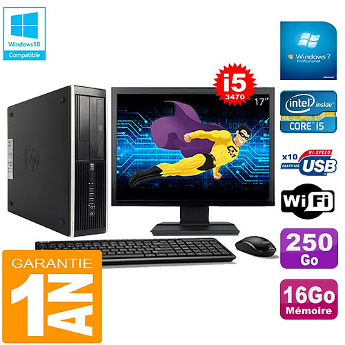 PC HP Compaq Pro 6300 SFF I5-3470 16Go 250Go Graveur DVD Wifi W7 Ecran 17" · Occasion