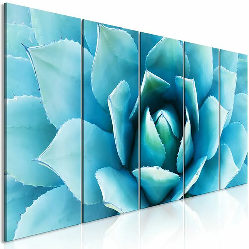 Paris Prix Tableau Imprimé 5 Panneaux Agave Narrow Blue 80 x 200 cm