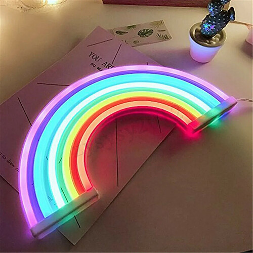 Universal Accrochage arc-en-ciel néon symbole led lumineux applique murale chambre enfant crèche