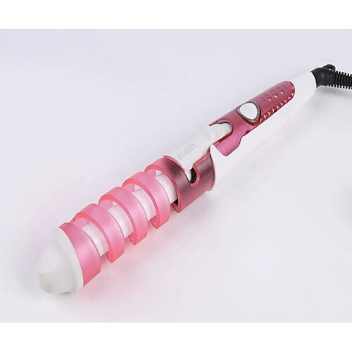 Wewoo 2 PCS Outil de coiffure Hair Curler Roller Spiral Fer à friser Rose