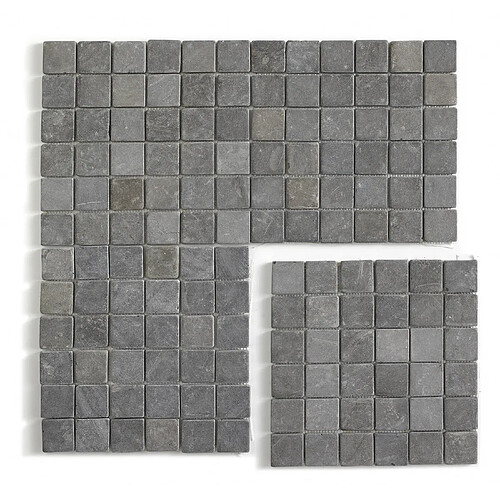 Pegane Carrelage de mosaïque (Boite de 1m²) / Plaque mosaïque mur et sol en marbre naturel coloris gris - 30 x 30 cm