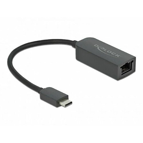 DeLOCK - Netzwerkadapter - USB-C 3,2 Gen 1 / Thunderbolt 3 - 2,5GBase-T - Schwarz (66645)