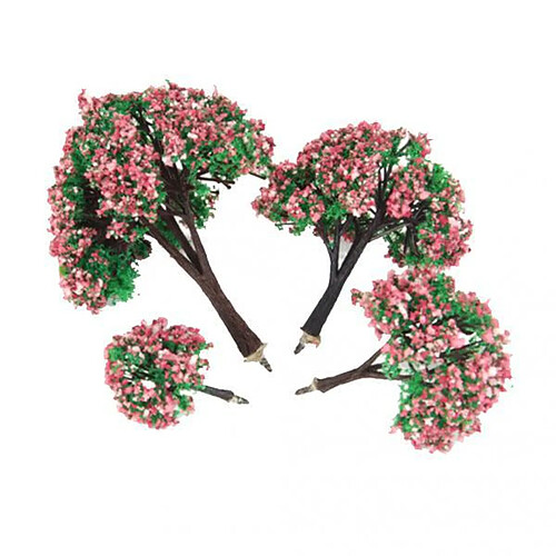 8pcs Modèles D'arbres à Fleurs échelle 1 / 75-300 HO Pour La Décoration De Paysage De Parc De Jardin