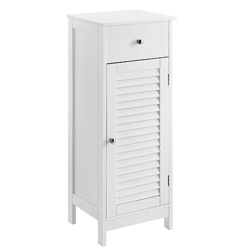 Meuble haute de salle de bain MDF laqué 87 x 30 x 30 cm Blanc [ en.casa]