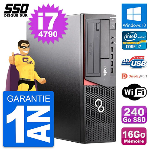 PC Fujitsu Esprimo E920 DT Intel Core i7-4790 RAM 16Go SSD 240Go Windows 10 Wifi · Occasion