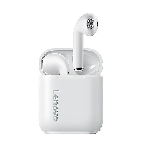 Universal Ecouteurs Boîtier de recharge sans fil Ecouteurs Bouchons d'oreilles stéréo Mini écouteurs avec microphone (blanc)