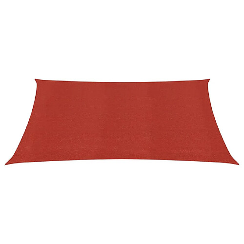 vidaXL Voile d'ombrage 160 g/m² Rouge 5x5 m PEHD