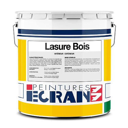 Peintures Daniel Lasure bois haute protection, bois intérieur et extérieur, plusieurs coloris, Lasure Bois ECRAN 77-1 litre-Chêne