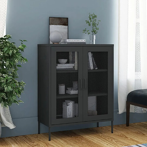 vidaXL Armoire de rangement Anthracite 80x35x101,5 cm Acier