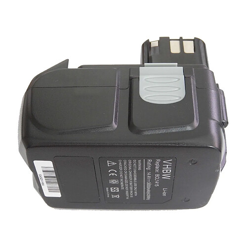 vhbw Batterie Li-Ion 3000mAh pour outils éléctroniques Hitachi DS 14DVF, DS 14DVF2, DS 14DVF3, DV 14DL, DV 14DMR, DV 14DV comme BCL1415, 327728 327729