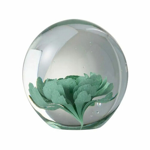 Paris Prix Presse-Papier en Verre Fleurs 10cm Menthe