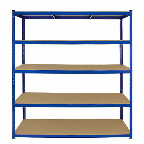 Monstershop Monster Racking Rayonnage T-Rax en Acier Sans Boulons Bleu 160cm x 60cm x 180cm