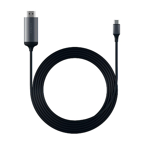 Câble USB C vers HDMI Résolution 4K 60Hz Longueur 175cm Satechi Gris sidéral