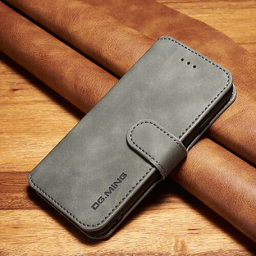 Etui en PU style rétro gris pour votre Apple iPhone 8/7