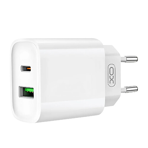 XO Chargeur Mural iPhone USB et USB-C 20W avec Lightning Blanc