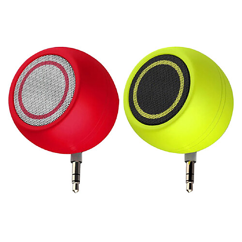 2 Pièces Mini Haut-parleur 3.5mm Jack AUX Lecteur Audio De Musique Pour Ordinateur Portable