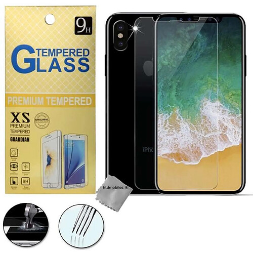 Htdmobiles Film de protection vitre verre trempe transparent pour Apple iPhone X