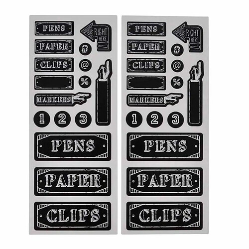 Paris Prix Stickers Ardoise Bureau 10x25cm Noir