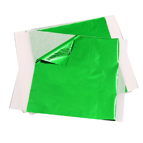 Feuille D'or De Couleur 100Pc Pour La Dorure D'artisanat Crafting Decoration Green