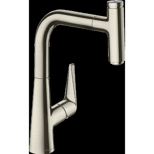 Mitigeur de cuisine HANSGROHE Talis Select M51 , avec douchette extractible 1 jet aspect acier inox - 72822800