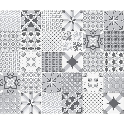 Carreaux de ciment adhésif mural - azulejos - 20 x 20 cm - 30 pièces