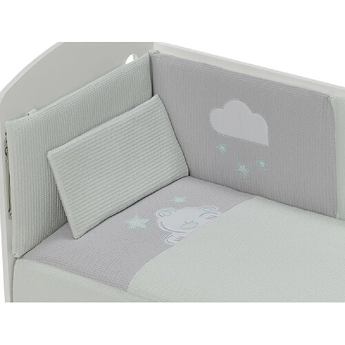 Interbaby Parure de lit 3 Pcs. Nid d'abeille Mod. Viggo Vert