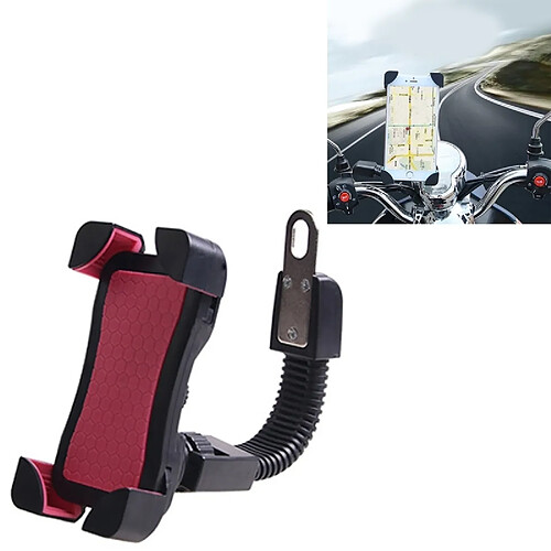 Wewoo Pour 3.5-6.5 pouces Téléphone Mobile rouge Rose Universel 360 Degrés Rotation Libre ABS Moto Support de Montagne Vélo Navigation GPS / Titulaire