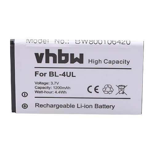 vhbw Li-Ion batterie 1200mAh (3.7V) pour téléphone portable mobil smartphone Nokia 3310 2017, New 3310, TA-1008, TA-1030