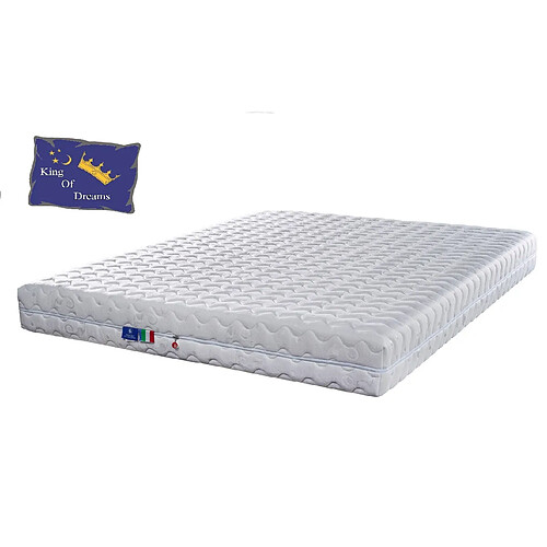 King Of Dreams Matelas 80x200 Mousse Poli Lattex Indéformable - Hauteur 20 cm - Déhoussable - Lavable - Ferme + Protège Matelas OFFERT 80 200 Diamond