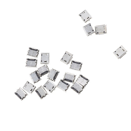 20 Pcs Micro USB Type B Femelle Socket 180 Degrés 5Pin SMD À Souder LW