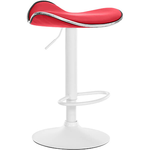 Non Tabouret de bar Shanghai simili cuir blanc