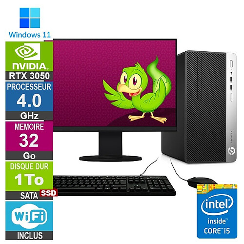 HP PC Gamer LPG-400G5 i5-8400 4.00GHz 32Go/1To SSD/RTX 3050/22" · Reconditionné