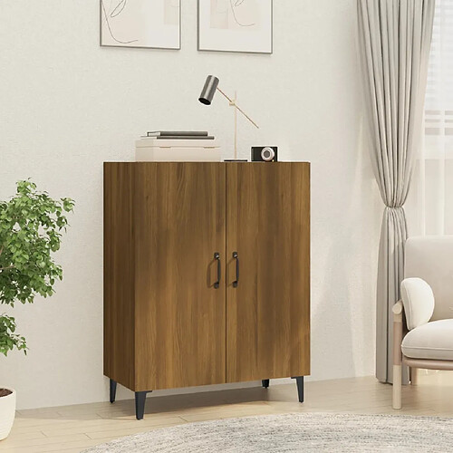 vidaXL Buffet Chêne marron 70x34x90 cm Bois d'ingénierie