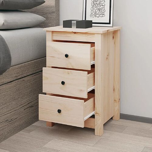 vidaXL Table de chevet 40x35x61,5 cm Bois de pin massif