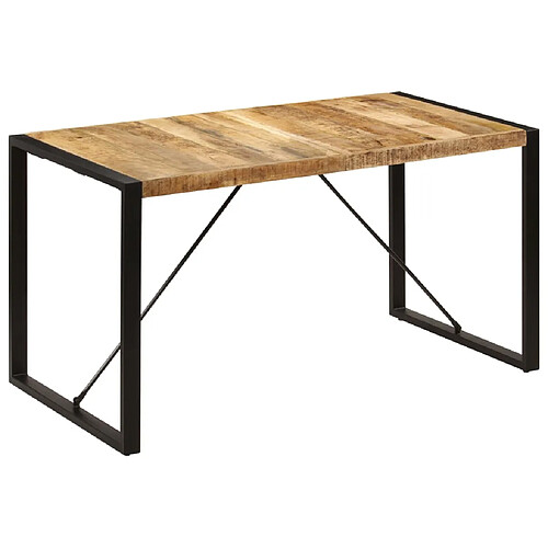 vidaXL Table à manger 140x70x75 cm Bois de manguier massif