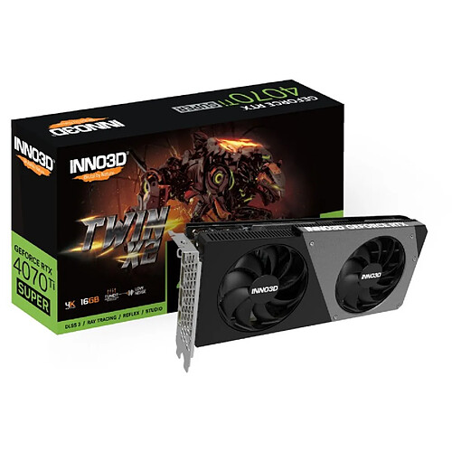 Inno 3D Carte Graphique INNO3D N407TS2-166XX-186156N GeForce RTX 4070 Ti 16 GB GDDR6X