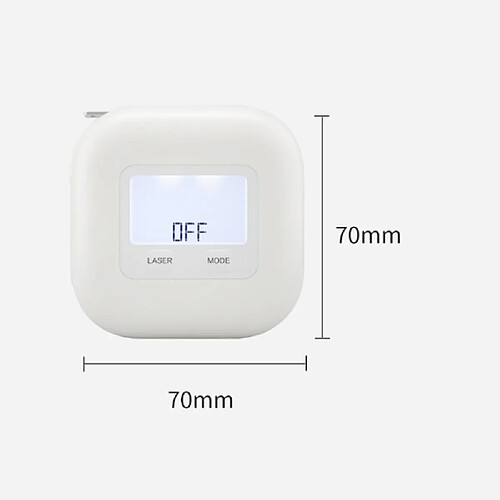 Justgreenbox Ruban à mesurer laser Mesure laser 2-en-1 Télémètre laser 25M Affichage rétroéclairé rechargeable USB - 3654657663230