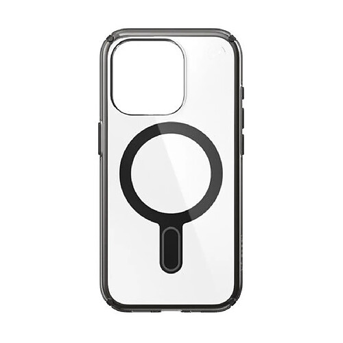 Speck Coque pour iPhone 15 Pro MagSafe Presidio Perfect-Clear Click-lock Anti-rayures Noir transparent