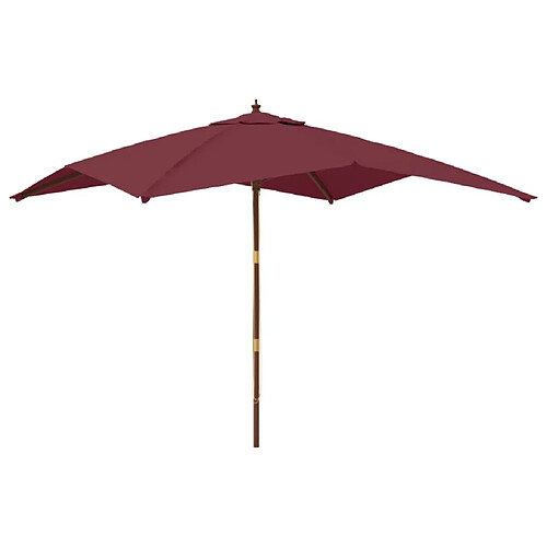 Maison Chic Parasol Jardin | Parasol de jardin avec mat en bois rouge bordeaux 300x300x273cm - GKD27166