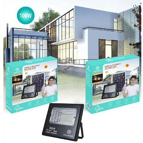 Tradex LED PANNEAU SOLAIRE PHOTOVOLTAÏQUE 100W AVEC TWILIGHT IP67 LED-9015