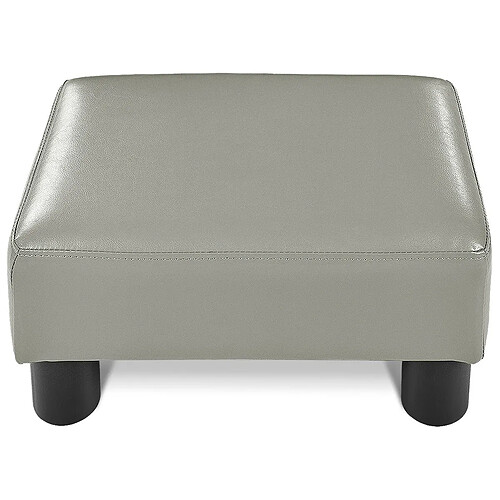 Helloshop26 Tabouret repose-pieds cube pouf repose-pieds cube siège en pu avec pieds 40 x 30 x 24 cm charge 80 kg gris 20_0006571