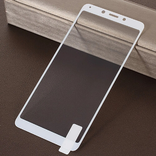 Protecteur écran en verre trempé pleine couverture anti-explosion blanc pour votre Xiaomi Redmi 6/6A