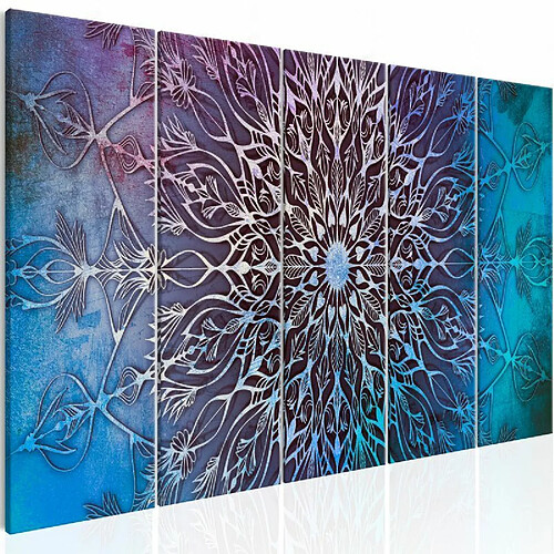 Paris Prix Tableau Imprimé 5 Panneaux Center Narrow Blue 90 x 225 cm