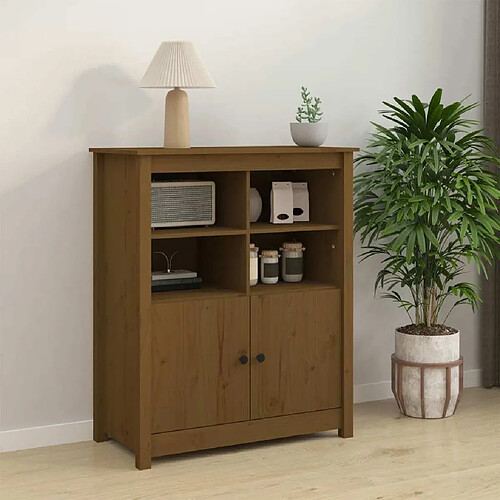 Maison Chic Buffet,Meuble de Rangement,commode pour salon,Cuisine Marron miel 83x41,5x100 cm Bois massif de pin -MN74368