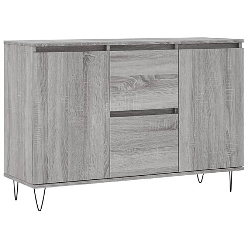 Maison Chic Commode Buffet - Meuble de rangement sonoma gris 104x35x70 cm bois d'ingénierie -GKD38860